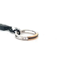 Ring Zancan Man in White Gold Diamante Black 0.06 Ct EA138BR - EA138BR